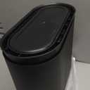 Sooyee 10 Liter Rectangular Plastic Trash Can Wastebasket with Press Type Lid,2.4 Gallon Garbage Container Bin for Bathroom,Powder Room,Bedroom,Kitchen,Craft Room,Office (Black)