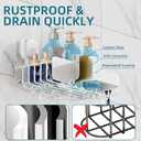TAILI Shower Caddy Suction Cup 2 Pack,Stainless Steel Rustproof Shower Shelves,No Drilling Wall Mounted Basket,Large Capacity,Removable Suction Cup Bathroom Organizers & Home Decor, White