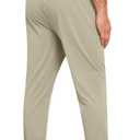 Joggers for Men with Zipper Pockets Lightweight Stretch Sweatpant for Men Athletic Pants Men Running, Exercise, Workout Khaki, XL (Beige, XL)