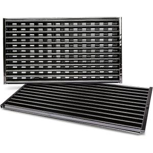 Hisencn Grill Grates for Charbroil Performance Tru-Infrared 2 Burner Gas Grill 463633316, 463672016 463672216, 463672416, 17 Inch Stamped Porcelain Steel Replacement Emitter Plates