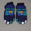 American Trends Kids Winter Gloves Waterproof Girls Boys Ski Gloves Warm Snow Gloves Toddler Finger Gloves Mittens, Navy Dinosaur, XS