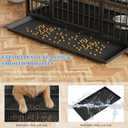 Dosker 37" Metal Dog Crate for Small Dog,Open Top Indoor Kennel with Wheels