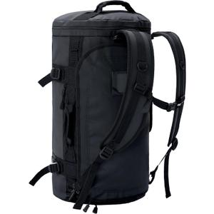 MIER Large Duffel Backpack Sports Gym Bag with Shoe Compartment, Heavy Duty and Water Resistant, Black, 45L