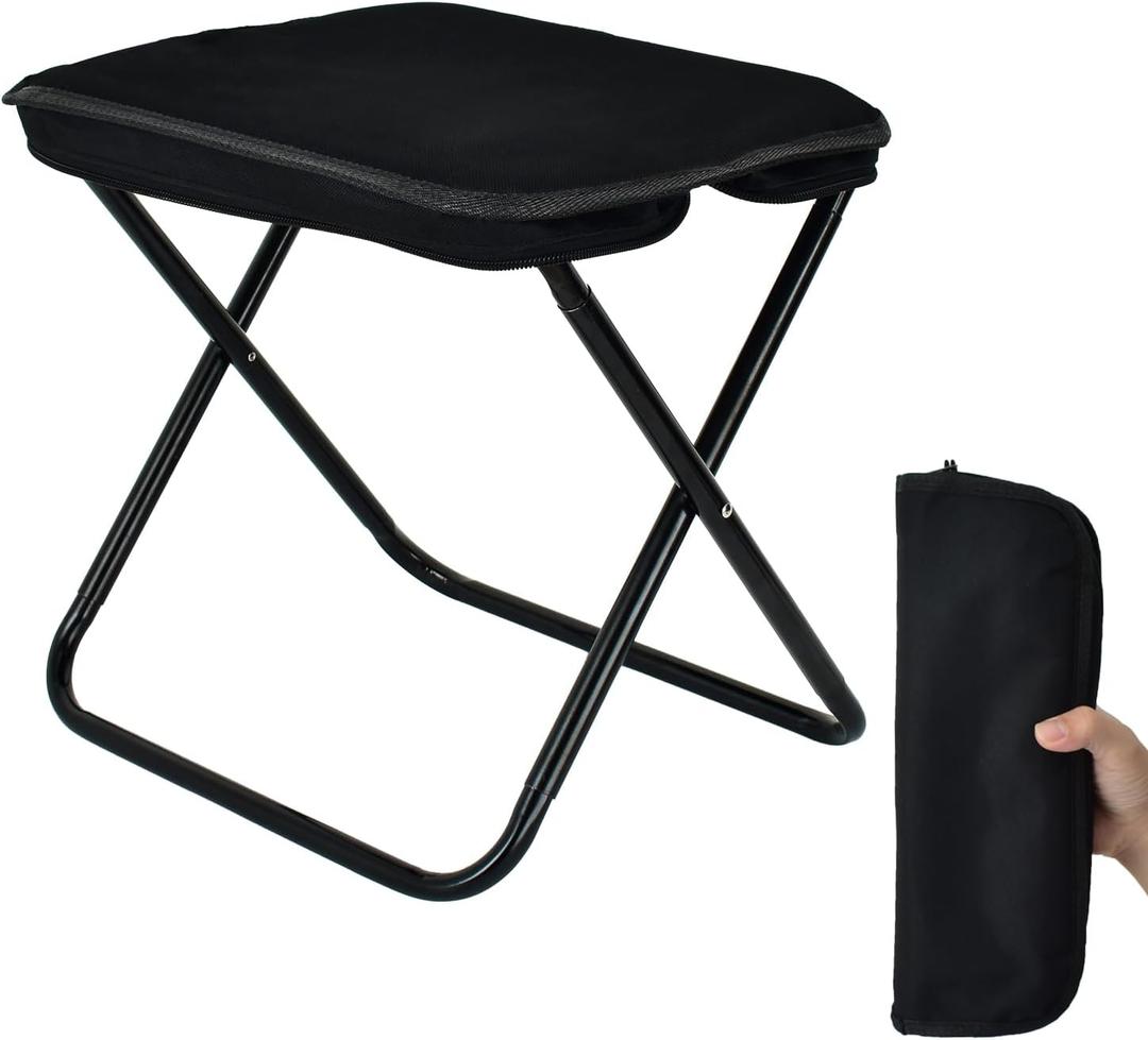 Collapsible Stool, Portable Chair, Lightweight Portable Stool for Adults, Portable Chairs for Adults, Holds Up to 220LBS, Ideal for Camping, Hiking, Outdoors, and Events