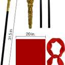 Kids Chocolate Factory Owner Costume Boys Classic Comedy Cosplay 4 Pcs Set for Halloween 3-12y (5-6years, Red)