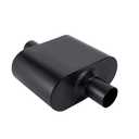 TECTRUC 3in Mufflers Single Chamber 3" Universal Muffler Performance Exhaust Muffler 3 inch inlet (ID) 3 inch outlet (ID),Aggressive Deep Sound,Black(3" center in/out)