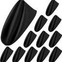 ANECO 12 Pieces Satin Napkins Soft Dinner Napkins Square Table Napkins 17 x 17 Inches for Restaurant Weddings Party Dinner Decoration (Black)