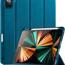 Wenlaty Case for iPad Pro 11 Inch 4th Generation 2022 with Pencil Holder, Protective Cover with Soft TPU Back, Also Fit for iPad 11 Pro Case 3rd Generation 2021 /2nd Generation 2020, PeacockBlue