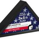 Americanflat Small Folded Flag Display Case - Fits Folded 3x5' Ceremonial Flags (Not for Burial Flag) - Silhouette Collection - Display Box for Wall or Tabletop - Black