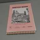 9" x 12" Sketch Book, 2-Pack 50 Sheets Spiral Bound Art Sketchbook, Acid Free Artist Drawing Book Paper, Art Supplies for Kids, Craft Activities, Sketch Paper for Drawing Coloring Sketching(Pink)