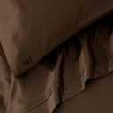 Superior 100% Egyptian Cotton 650 Thread Count, King 2-Piece Pillowcase Set, Single Ply, Solid, Chocolate