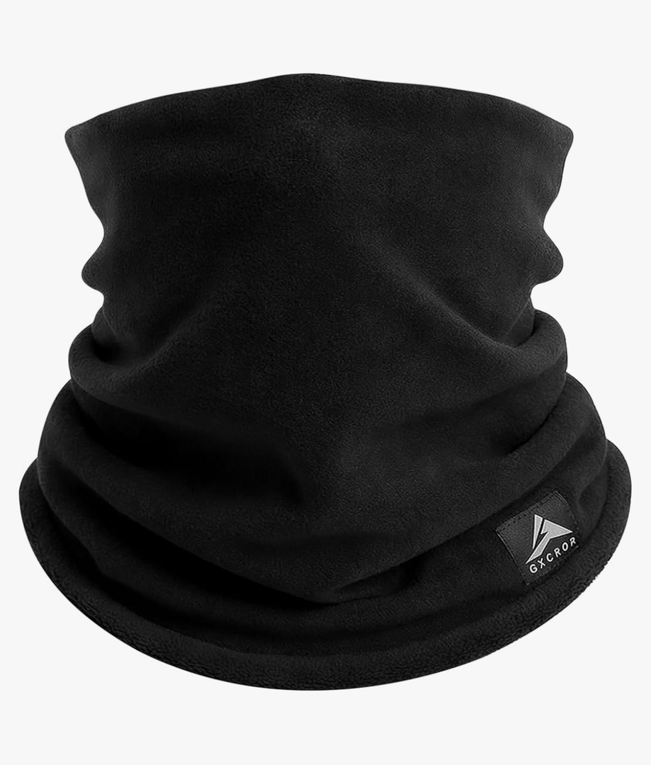 GXCROR Winter Neck Warmer, Reversible Fleece Gaiter Scarf, Windproof Face Mask for Men & Women