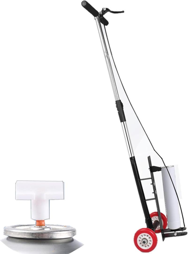 Marking Paint Wand, Industrial Two-Wheeled Marking Stick for Line Paint Stripe Ground, Side Push Applicator for Sport Field & Utility Marking | Compatible with Inverted Marking Paint(T-Tip Nozzle)