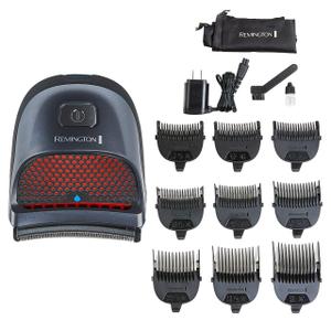 Remington Shortcut Pro Self-Haircut Trimmer Kit, Waterproof Cordless Electric Razor for Head, Beard, and Body, Curved Blades and 9 Trimmer Lengths, Head Shaver, 5-Minute Quick-Charge, 14-Piece Set (missing brush)