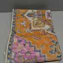 Collive Washable Indoor Door mat, Non Slip Retro Floor Mat 20" x 32" Doormat Quick Absorbent Entrance Rug Distressed Front Door Mat, Welcome Mats Entryway Rug Doormats for Kitchen Home Patio (Gold/Pink)