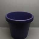 The HC Companies 20 Inch Round Prima Planter - Large Plastic Plant Pot with Rolled Rim for Indoor Outdoor Plants Flowers Herbs, Twilight Blue (Pack of 2)
