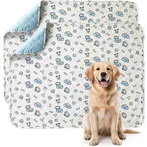 Washable Pet Urine Pad, Pack of 2 Reusable Puppy Pads Mat for Dogs, Quick Absorbing Puppy Pads for Dogs, Cats, Guinea Pigs, 45 x 60 cm