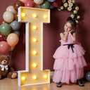 Imprsv 4FT Light Up Letters, Large Light Up Letters for Birthday Party Decor, Wedding Decorations, Arch Kit (Letter I)