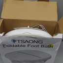 Pedicure Foot Spa with Bubble and Heat,Collapsible Foot Soaking Tub with Remote Control,Pedicure Tools for Feet,Foot Bath Soak Tub Gift for Women/Men,Mom/Dad (Off-white)