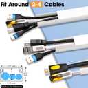 1260in Cord Hider Kit, Cord Covers for Wires on Wall, Paintable Cable Raceway, Cord Hider for Wall Mount tv, tv Cable Hider Wall kit, Wire Covers for Cords, 80X L15.75 X W0.96in X H0.57in, White