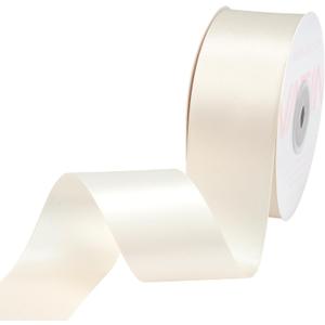 VATIN Valentine's Day Ivory Satin Ribbon 1-1/2" Continuous 50 Yards,Ivory Polyester Fabric Ribbon use for Flower Bouquet, Gift Wrapping, Wedding Decor, Bows Making, Wreath Supplies
