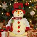 13.5 Inch Lighted Christmas Table Decorations, LED Lighting Snowman Tabletop Figurine, Winter Xmas Decor for Home Indoor Kitchen Room Holiday Party