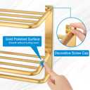 Towel Rack for Bathroom, DEWVIE 23 Inch Tower Holder with Tower Bars, SUS 304 Stainless Steel Lavatory Bath Towel Shelf Towel Hanger Wall Mount, 3-Tier (Brushed Gold)