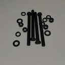 1/2" x 6" Lag Bolts (25 PCS) Black Lag Screws for Wood, Double Anti-Rust Coatings, Heavy Duty Hex Head with Washers