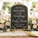 Vintage Magnetic Arch Chalkboard with Shelf - 18"x24" Decorative Wall Mounted Ornate Gold Framed Blackboard with Chalk, Clips & Cloth - Elegant Wedding Sign & Kitchen Menu Home Decor