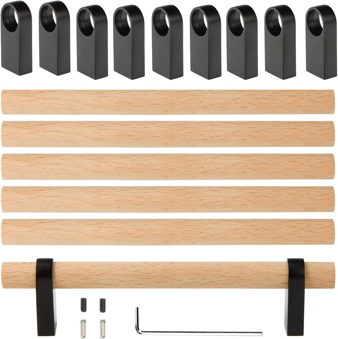 Pack of 6 Adjustable Wood Cabinet Hardware Handles,Unfinished DIY Pulls,Adjustable Furniture Wardrobe Handle Drawer Knobs Cupboard Decoration Pulls Handle