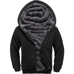 GEEK LIGHTING Boys Sherpa Lined Hoodie Kids Fleece Sweatshirt Full Zip Hooded Jacket (8), XL