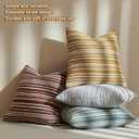 AmHoo Pack of 2 Textured Boucle Throw Pillow Covers Accent Striped Cozy Soft Decorative Couch Cushion Case for Chair Sofa Bedroom Living Room Home Decor 20 x 20-Inch Desert Taupe