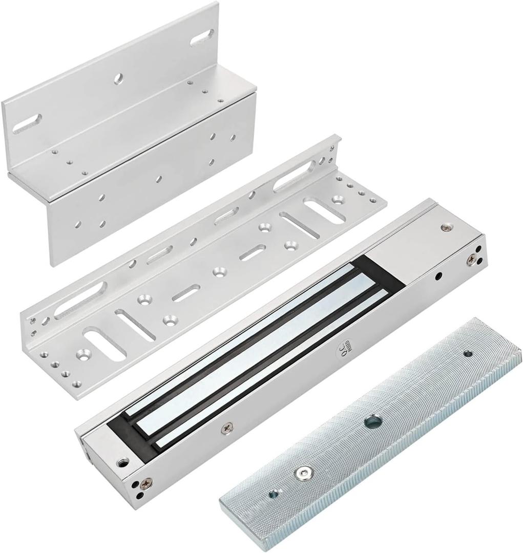 Electromagnetic Lock with Z and L Bracket 280KG 600LBS Holding Force Electric Magnetic Door Lock 12V Fail Safe NC Mode for Access Control System