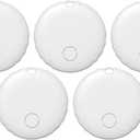 Tracker Tag, Smart Tag Works with Find My App (iOS Only), Keys Finder and Item Locator for Luggage, Backpack, Suitcases and More, Replaceable Battery, IP67 Waterproof Tracking Tags-5 Pack(White)
