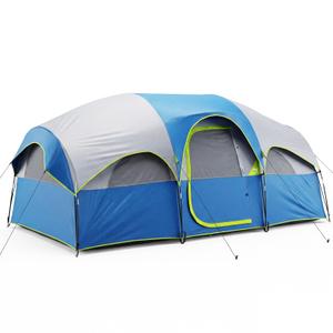 OLIXIS 8 Person Camping Tent, Tool-Free Setup Family Tent, 78.7in Tall Double Layer Waterproof, Portable with Carry Bag for Outdoor Trips, Backpacking, Hiking, Navy Blue