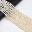 Natural Mini Irregular Pearl Beads Small Rice Shape Cultured Freshwater Pearl Bead String for Jewelry Making Women DIY Gift