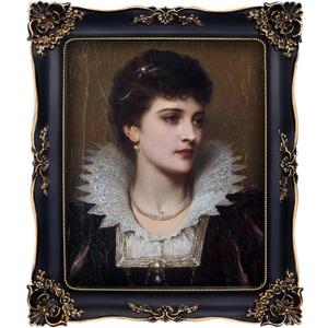 Gothic Picture Frame 8x10 Black Vintage Picture Frames Antique Ornate Baroque Victorian for Wall or Tabletop Display, Fits 8x10 or 5x7 Photo with Mat