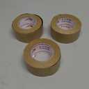 3 Pack Water Activated Gummed Kraft Paper Tape, Brown Kraft Gum Tape for Picture Framing Secure Packing, Heavy Duty Adhesive - 36mm x 89yd