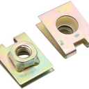 uxcell 40pcs 6mm Hole Spring Metal Plate U-Type Clips Speed Nuts for Car Panel Mudguard