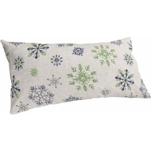 Navy Blue Green Snowflake Christmas Pillow Covers King Size, Soft Bed Throw Pillowcases Breathable Cooling Long Lumbar Body Pillow Sham Cover for Bed Sofa 20 x 40 mas Snowflake Rustic, Size: King 20''x40''