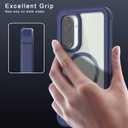 for Samsung Galaxy A36 5G Case, [Transparent & Holster Series] Belt Clip Full Body Shockproof Protective Cell Phone Cover with 2 Pack Tempered Glass Screen Protector (Blue/Clear)