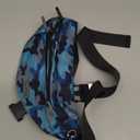 MAXTOP Large Crossbody Fanny Pack with 4-Zipper Pockets,Gifts for Enjoy Sports Festival Workout Traveling Running Casual Hands-Free Wallets Waist Pack Phone Bag Carrying All Phones (Camo Blue)