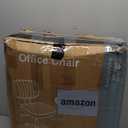 DUMOS Small Armless Home Desk Chair with Low Back Lumbar Support, Height Adjustable PU Leather Computer Task Chair with 360 Swivel Wheels, for Small Space, Kids and Adults, Beige White