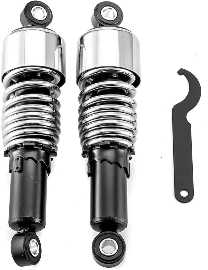 WSays Rear Shocks 10.5 Inch Lowering Kit Preload Adjustable Compatible with Harley Sportster 883 1200 1988-2003 and 2004-2022 Chrome