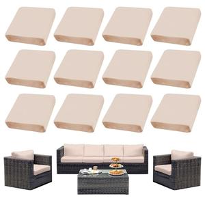 SUKAIKEQA Outdoor Cushion Covers Set,12PCS Patio Furniture Couch Seat Slipcovers, Replacement for Sofa Sectional Chair(Cover，Only)