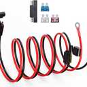 SAE to O Ring Terminal Harness,12AWG SAE Battery Connector SAE Battery Cable with 10A 15A 20A 25A Fuse,Compatible for Motorcycle Car(3.3FT)