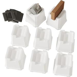 Bed Risers 6 Pack, Oversized L Shape Furniture Bed Lifts Risers Heavy Duty Wide Opening Elevators fits to Couch, Sofa, Bed Frame, White