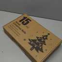 Brightown 15 Pcs Brown Velvet Christmas Balls, 3.15 Inch Velvet Ornaments for Christmas Tree, Christma Tree Flocked Ornaments Balls for Family Holiday Wedding Party Xmas Hanging Decoration