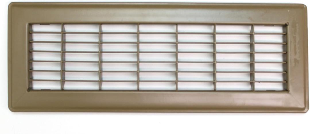 HVAC Premium 6" X 12" or 12" X 6" Heavy Duty Walkable Floor Grille - Fixed Blades Air Grille - Brown [Outer Dimensions: 7.75 X 13.75]