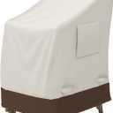 Outdoor Patio Chair Cover Waterproof, Anti-UV, Durable, Beige/Tan (1-Pack)